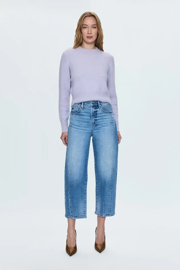 Women Sara Sweater 8211 Wisteria Pistola Denim Sweaters and Knits