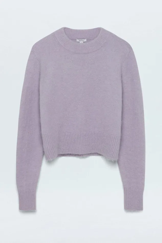 Women Sara Sweater 8211 Wisteria Pistola Denim Sweaters and Knits