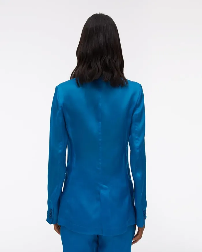 Women Satin Organza Blazer Topaz Helmut Lang Jackets