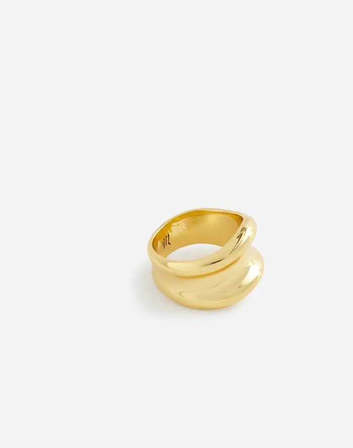 Women Sculpted Ring Pale Gold Madewell Jewelry