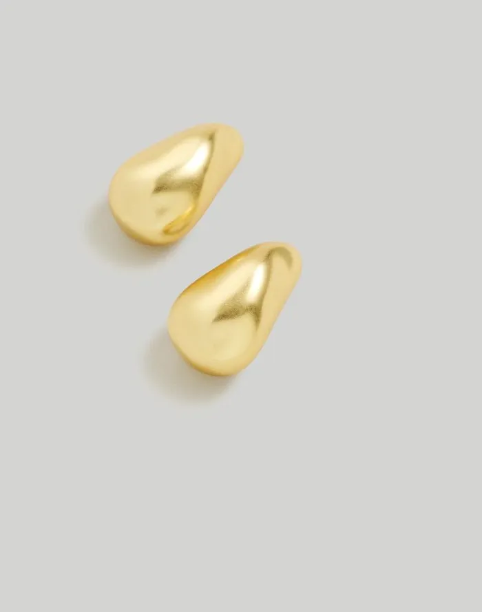 Women Sculptural Droplet Statement Earrings Vintage Gold Madewell Jewelry