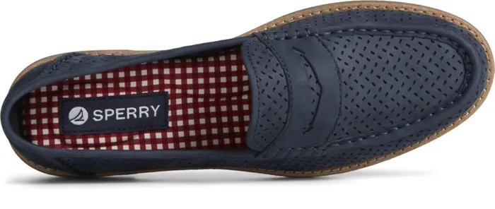 Women Seaport Perforated Penny Loafer Navy Sperry Sneakers Women Seaport Perforated Penny Loafer Navy Sperry Sneakers