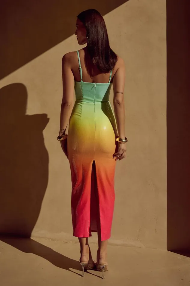 Women Sequin Dresses Runaway The Label BENITO MIDI DRESS Multi