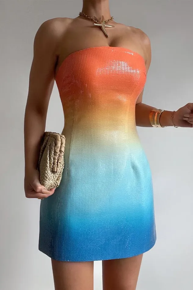 Women Sequin Dresses Runaway The Label IBIZA MINI DRESS Multi