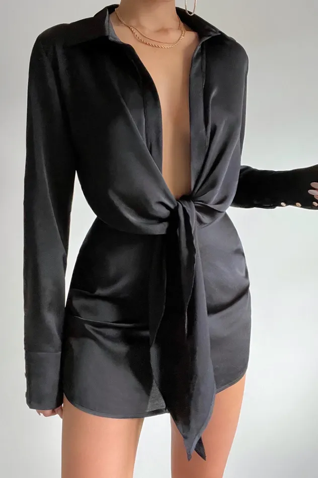 Women Shirt Dresses Runaway The Label Ruby Shirt Dress Black