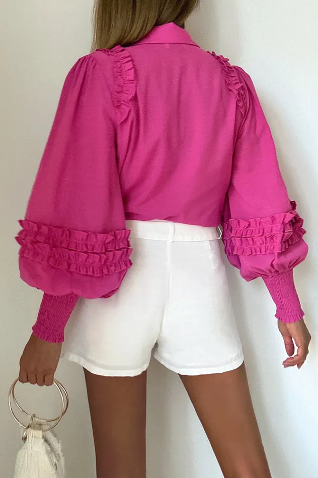Women Shirts and Blouses Runaway The Label Bettina Shirt Fuchsia Women Shirts and Blouses Runaway The Label Bettina Shirt Fuchsia