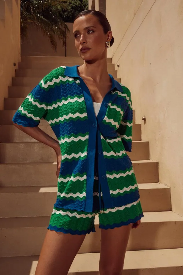 Women Shirts and Blouses Runaway The Label CAM SHIRT Green