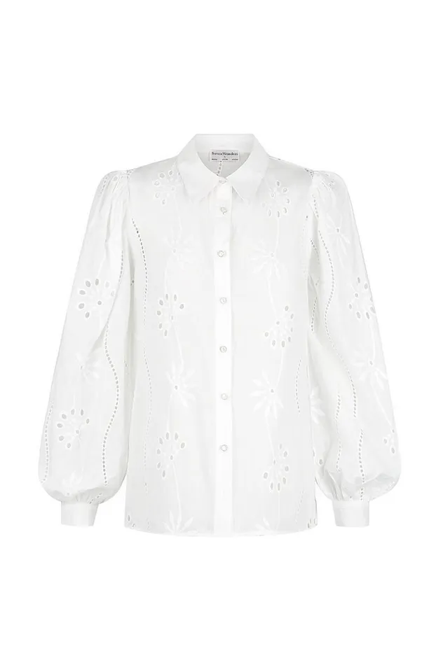 Women Shirts and Blouses Runaway The Label Elise Blouse White