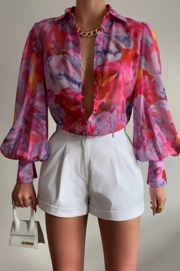 Women Shirts and Blouses Runaway The Label ELLA BLOUSE Pink Floral