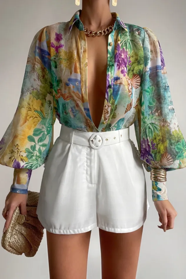 Women Shirts and Blouses Runaway The Label FLEETWOOD BLOUSE Esme Print