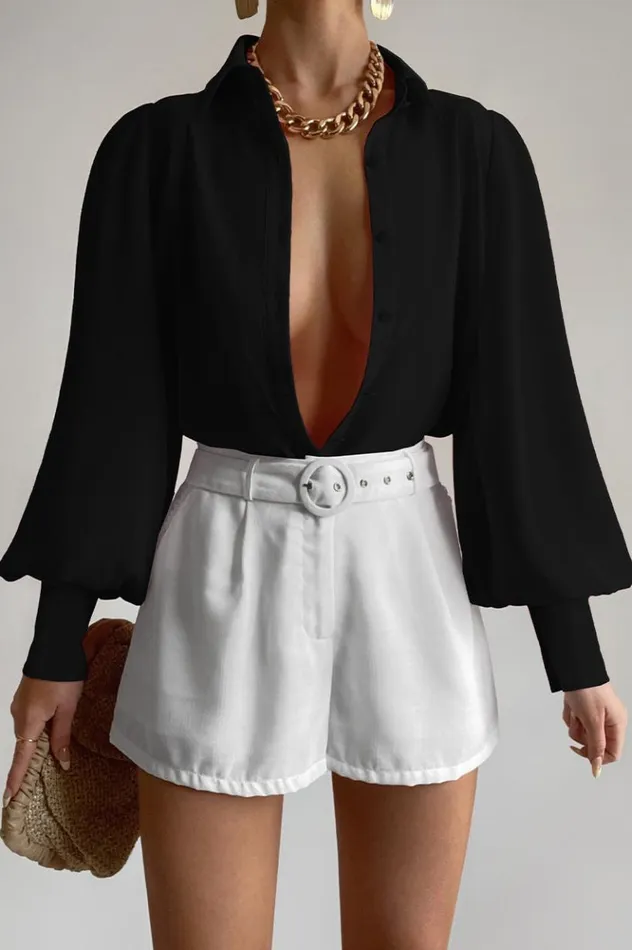 Women Shirts and Blouses Runaway The Label FLEETWOOD BLOUSE Noir