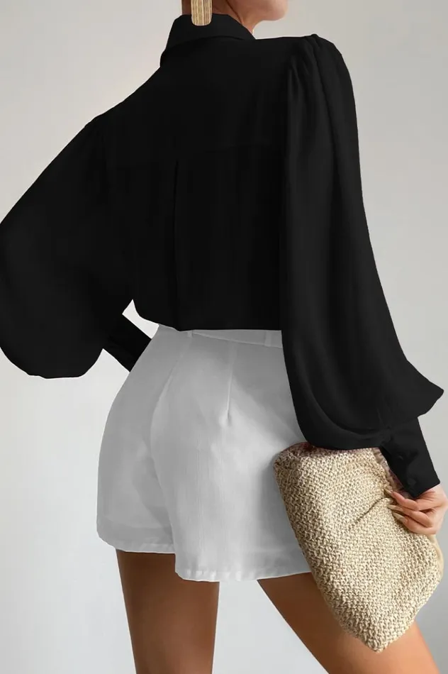 Women Shirts and Blouses Runaway The Label FLEETWOOD BLOUSE Noir