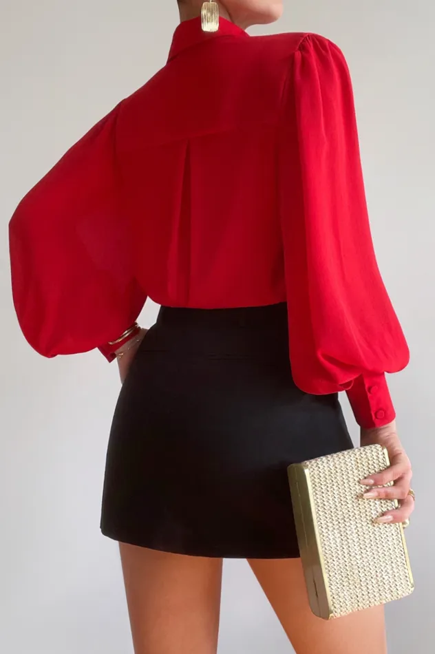 Women Shirts and Blouses Runaway The Label FLEETWOOD BLOUSE Red