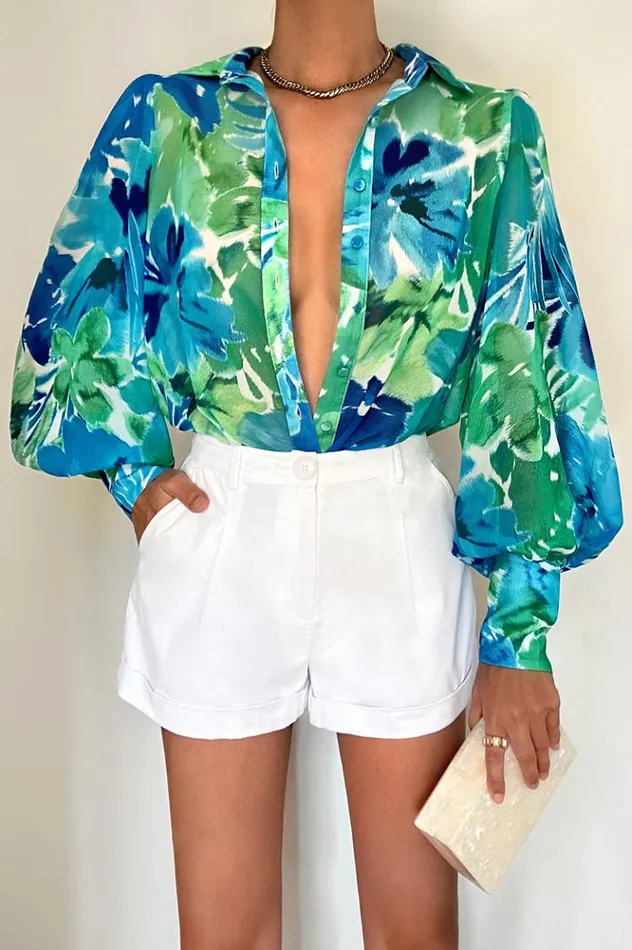 Women Shirts and Blouses Runaway The Label FLEETWOOD BLOUSE Stelani Blue
