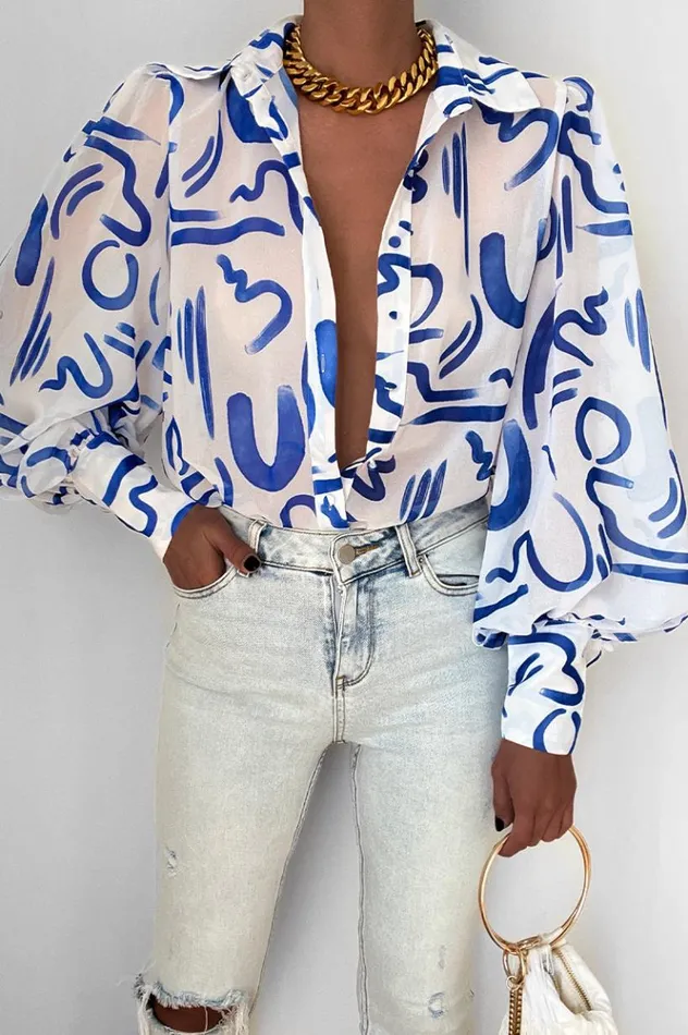 Women Shirts and Blouses Runaway The Label Fleetwood Blouse York Blue