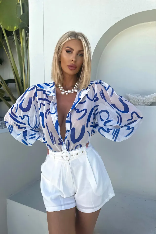 Women Shirts and Blouses Runaway The Label Fleetwood Blouse York Blue Women Shirts and Blouses Runaway The Label Fleetwood Blouse York Blue