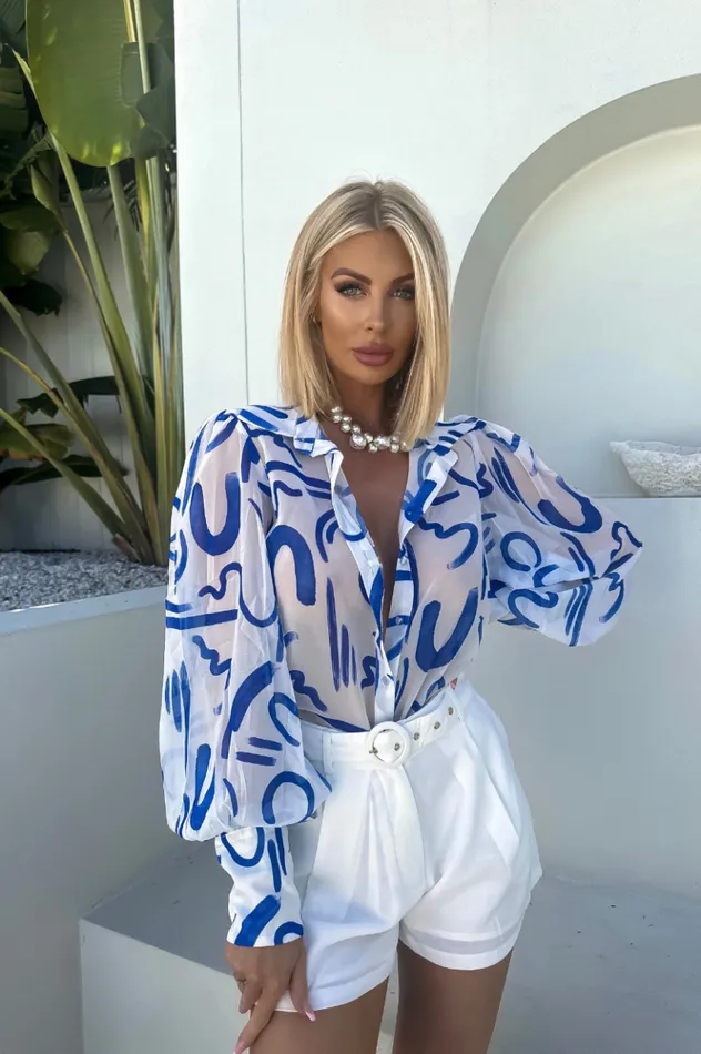 Women Shirts and Blouses Runaway The Label Fleetwood Blouse York Blue Women Shirts and Blouses Runaway The Label Fleetwood Blouse York Blue