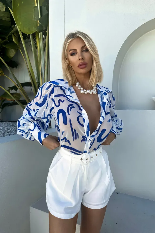 Women Shirts and Blouses Runaway The Label Fleetwood Blouse York Blue Women Shirts and Blouses Runaway The Label Fleetwood Blouse York Blue