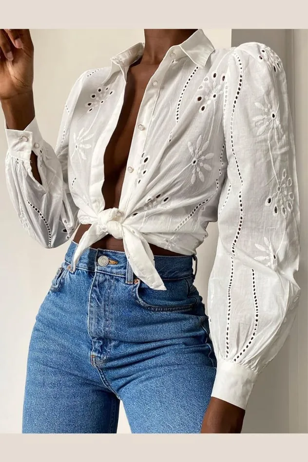 Women Shirts and Blouses Runaway The Label KNOWLES BLOUSE White