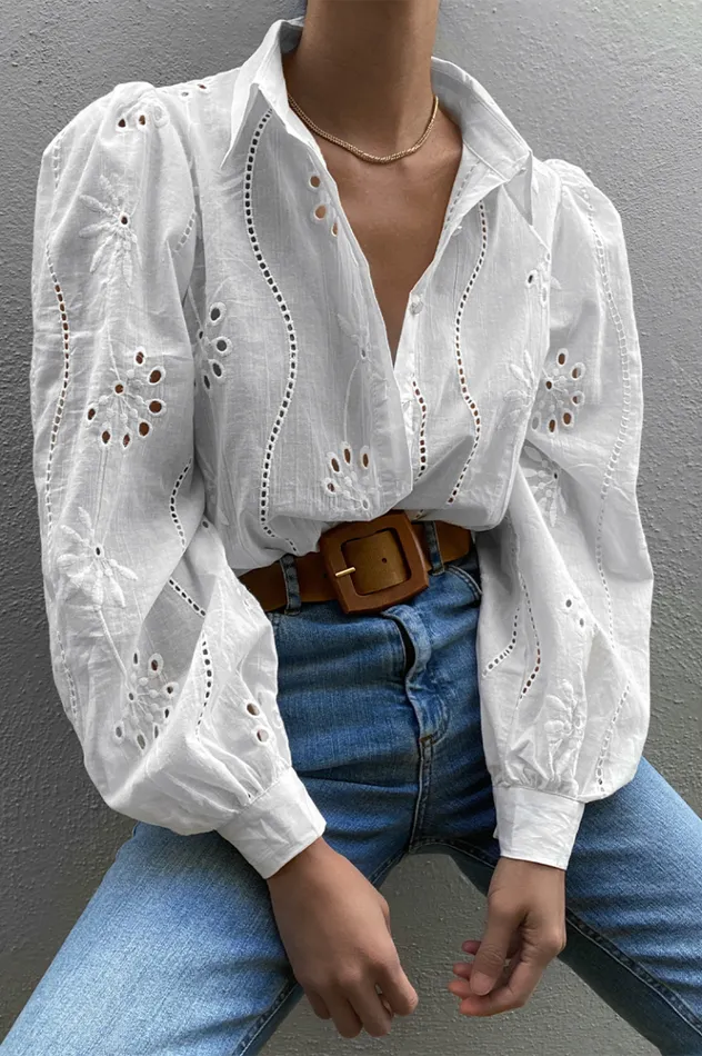 Women Shirts and Blouses Runaway The Label KNOWLES BLOUSE White