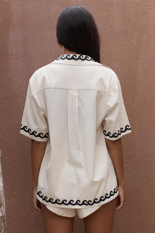 Women Shirts and Blouses Runaway The Label WAVARA SHIRT Sandblack