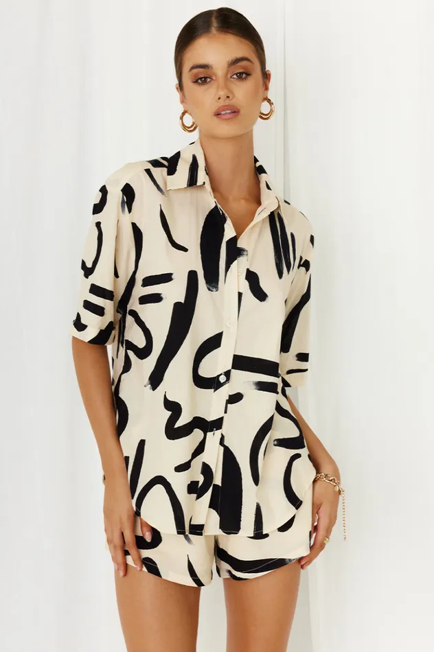 Women Shirts and Blouses Runaway The Label YORK COTTON SHIRT Sandblack Women Shirts and Blouses Runaway The Label YORK COTTON SHIRT Sandblack