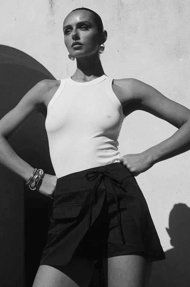 Women Shorts Runaway The Label ADRIE SKORT Black