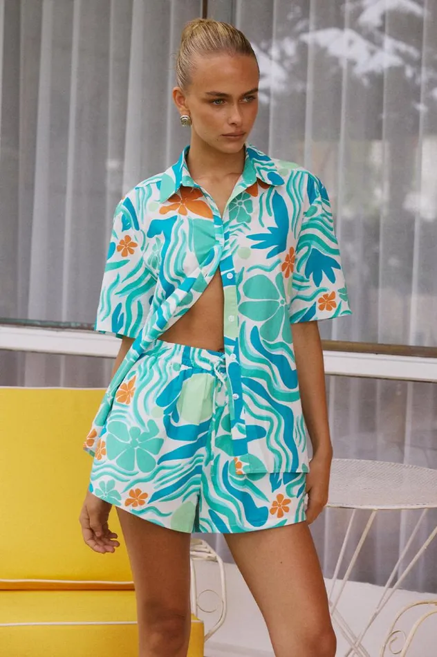 Women Shorts Runaway The Label AVELINE SHORT Montero Print