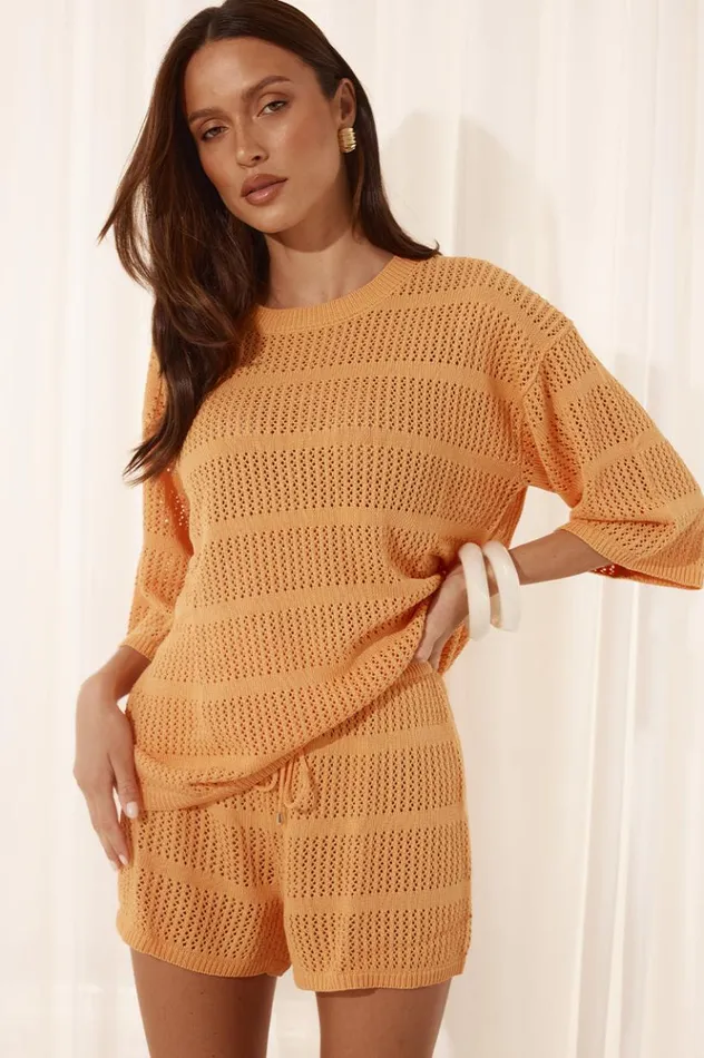 Women Shorts Runaway The Label RANI SHORT Tangerine