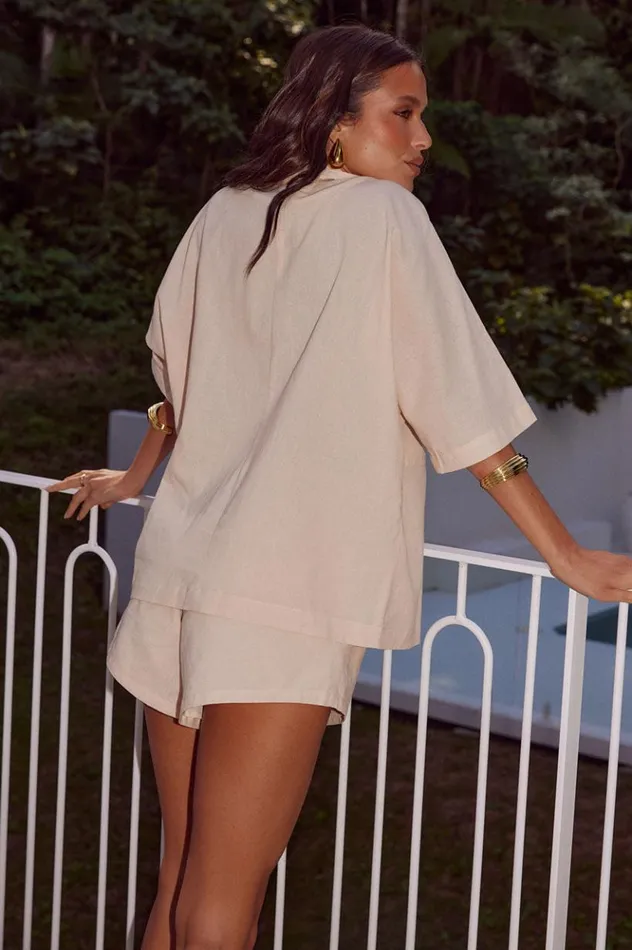 Women Shorts Runaway The Label RONNE SHORT Sand