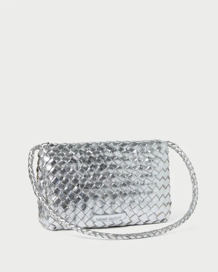 Women Shoulder Bags Loeffler Randall Billie Silver Leather Shoulder Bag Women Shoulder Bags Loeffler Randall Billie Silver Leather Shoulder Bag