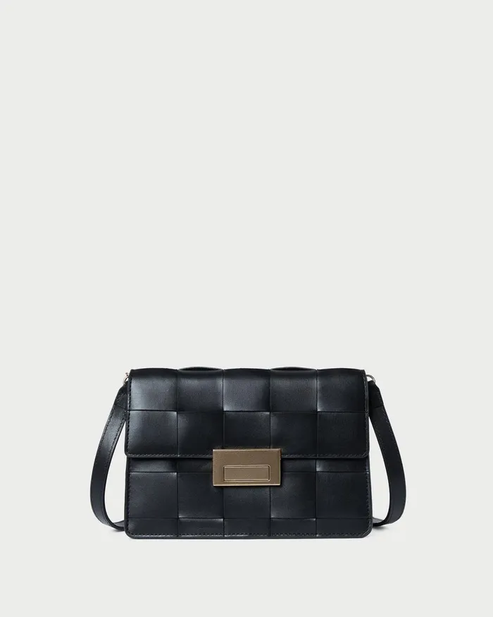 Women Shoulder Bags Loeffler Randall Delphine Black Woven Leather Shoulder Bag Women Shoulder Bags Loeffler Randall Delphine Black Woven Leather Shoulder Bag