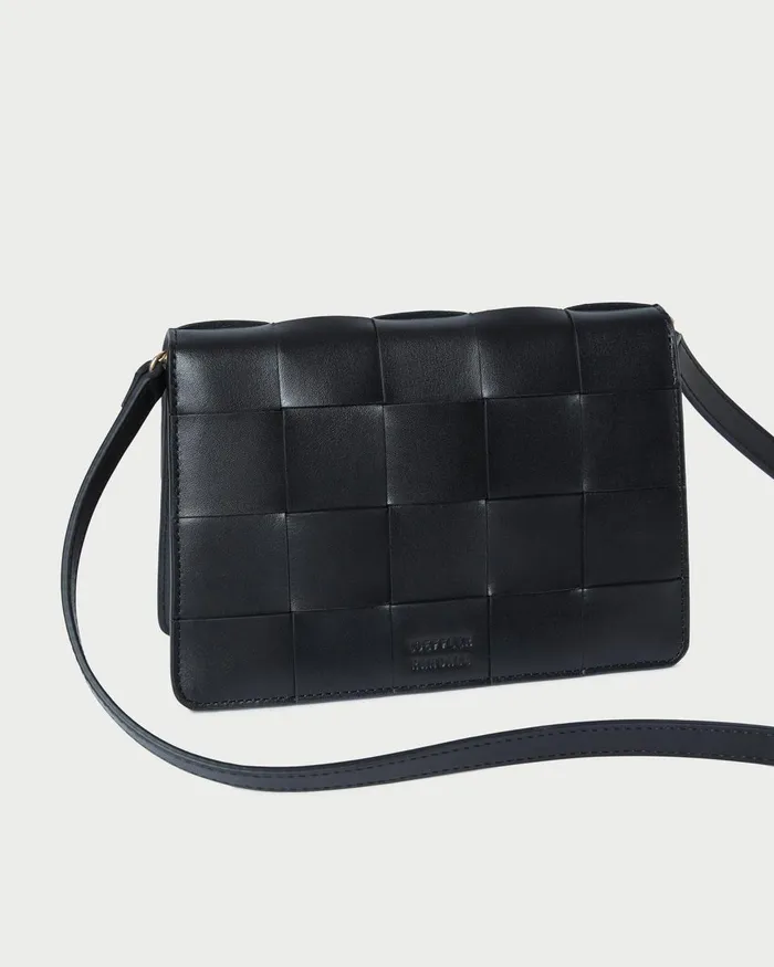 Women Shoulder Bags Loeffler Randall Delphine Black Woven Leather Shoulder Bag Women Shoulder Bags Loeffler Randall Delphine Black Woven Leather Shoulder Bag