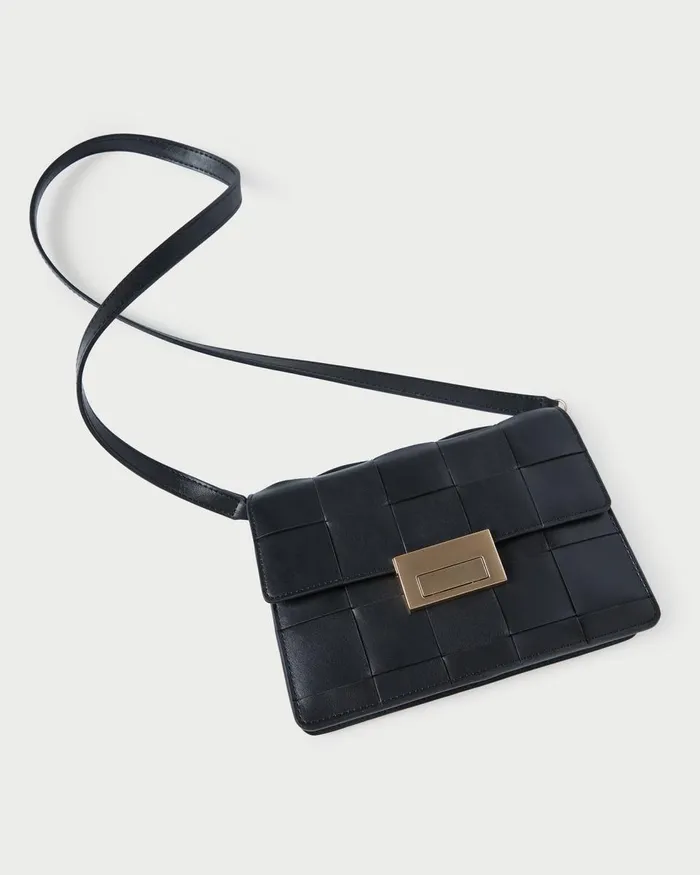 Women Shoulder Bags Loeffler Randall Delphine Black Woven Leather Shoulder Bag Women Shoulder Bags Loeffler Randall Delphine Black Woven Leather Shoulder Bag