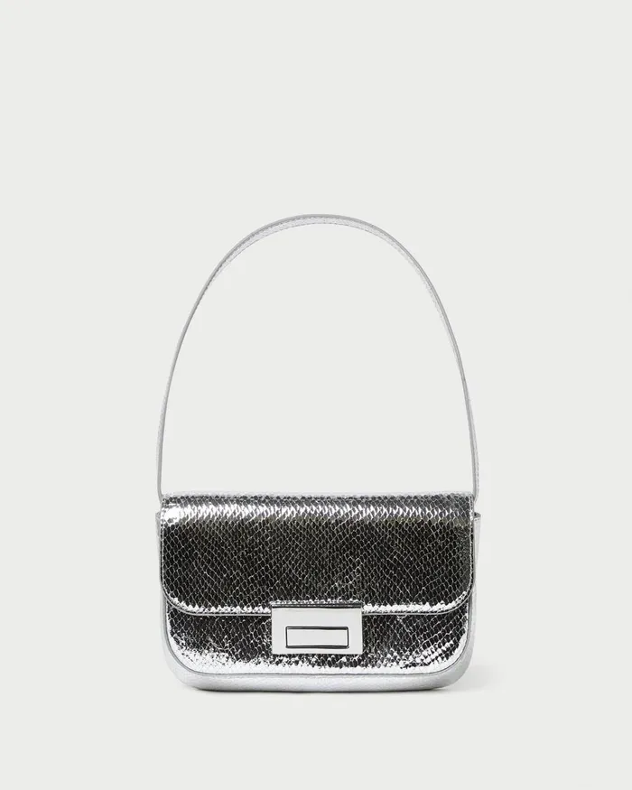 Women Shoulder Bags Loeffler Randall Stefania Silver Leather Baguette Bag I Shoulder Bags I Handbags Women Shoulder Bags Loeffler Randall Stefania Silver Leather Baguette Bag I Shoulder Bags I Handbags