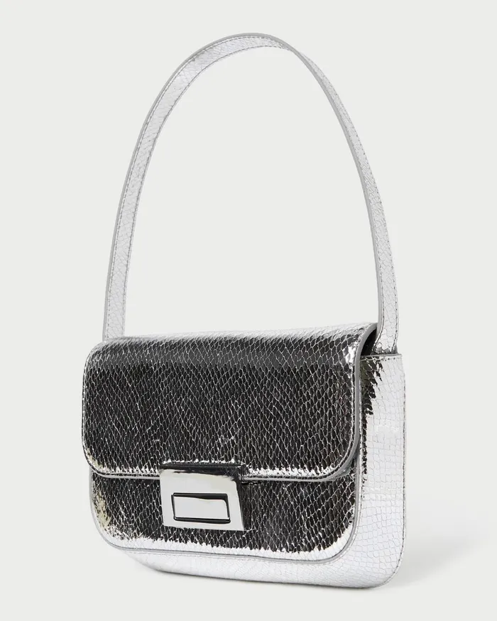 Women Shoulder Bags Loeffler Randall Stefania Silver Leather Baguette Bag I Shoulder Bags I Handbags Women Shoulder Bags Loeffler Randall Stefania Silver Leather Baguette Bag I Shoulder Bags I Handbags