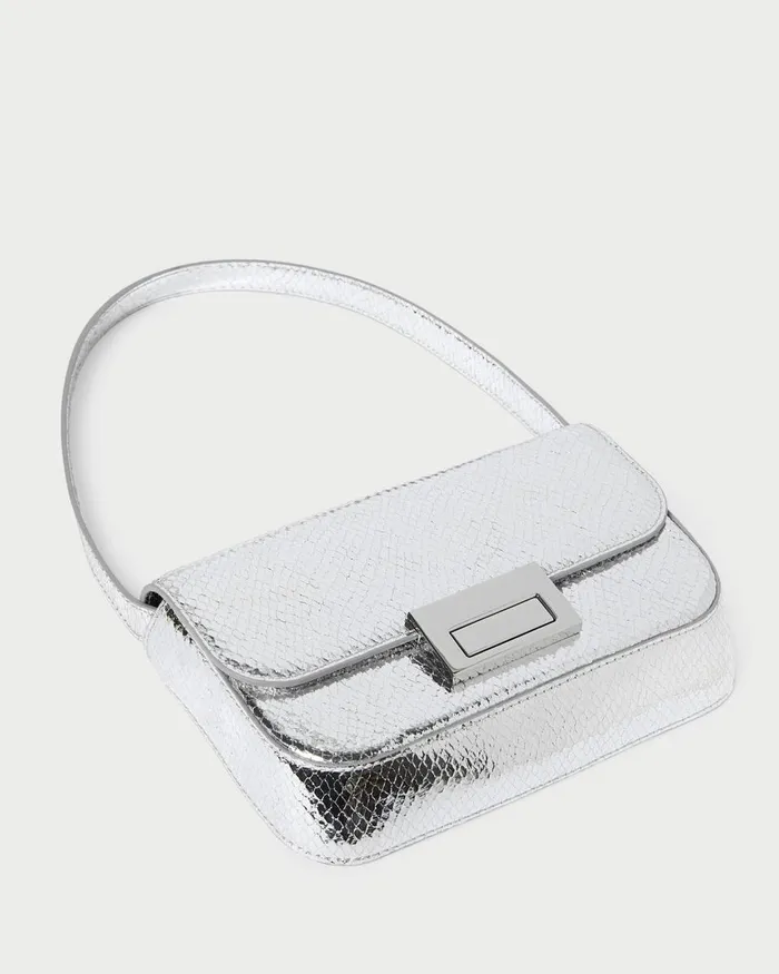 Women Shoulder Bags Loeffler Randall Stefania Silver Leather Baguette Bag I Shoulder Bags I Handbags Women Shoulder Bags Loeffler Randall Stefania Silver Leather Baguette Bag I Shoulder Bags I Handbags
