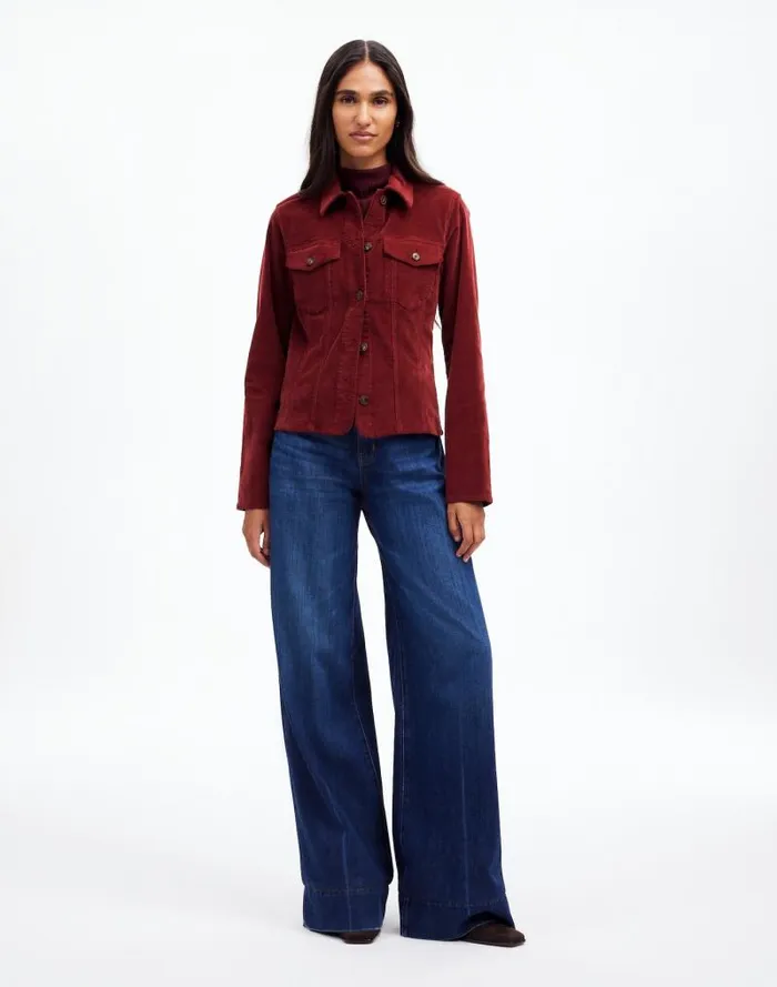 Women Shrunken ButtonFront Shirt Cabernet Madewell Tops and Shirts
