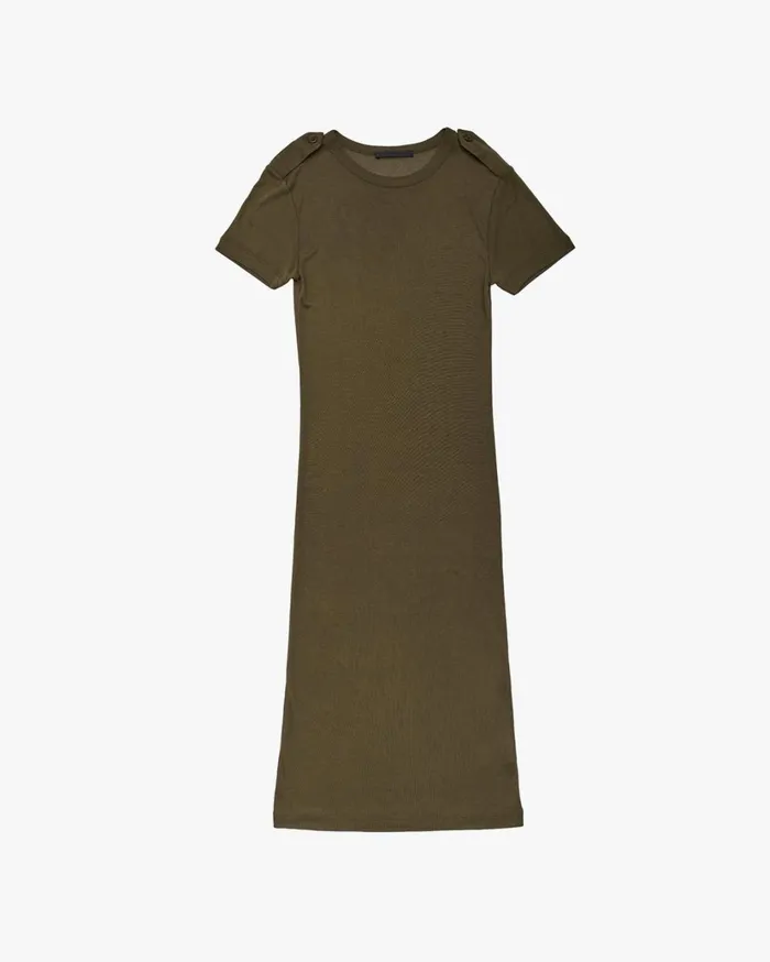 Women Silk Rib Dress Sage Helmut Lang Dresses