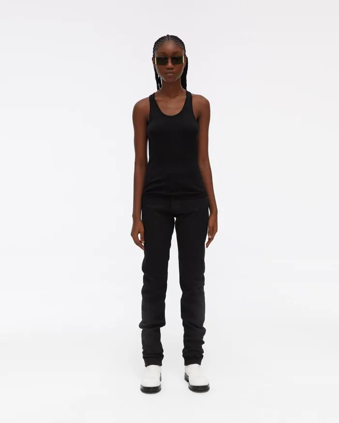 Women Silk Rib Tank Onyx Helmut Lang TShirts and Sweatshirts