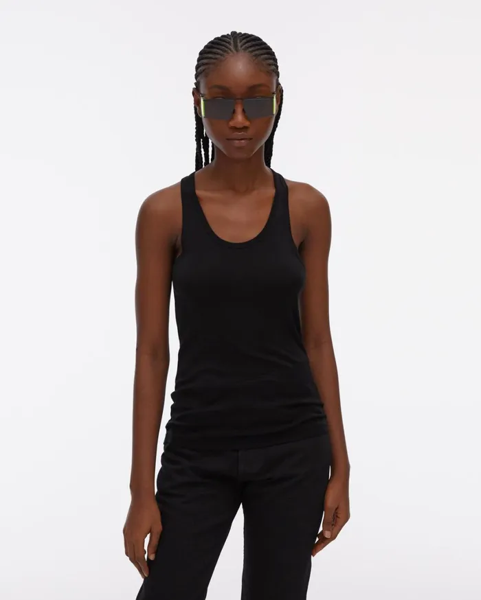 Women Silk Rib Tank Onyx Helmut Lang TShirts and Sweatshirts