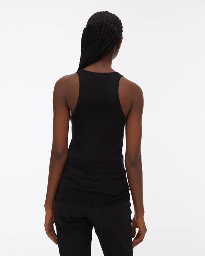 Women Silk Rib Tank Onyx Helmut Lang TShirts and Sweatshirts