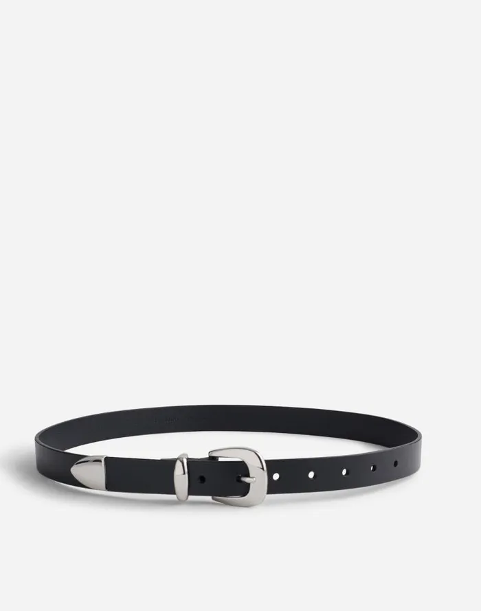 Women Skinny Western Belt True Black Madewell Belts