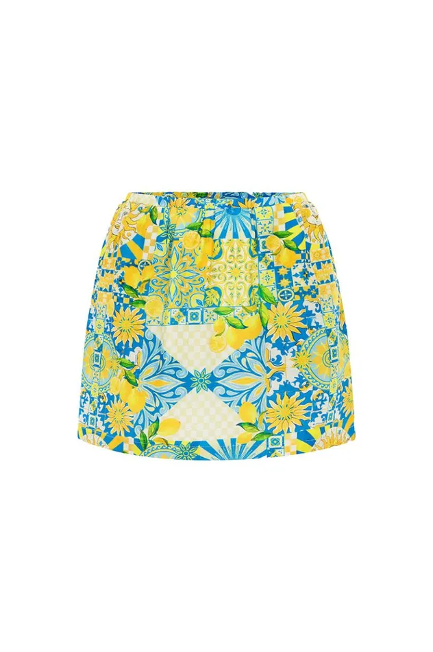 Women Skirts Runaway The Label ANACAPRI MINI SKIRT Anacapri Lemon