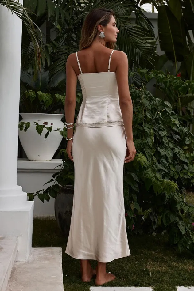 Women Skirts Runaway The Label MELROSE MIDI SKIRT Champagne