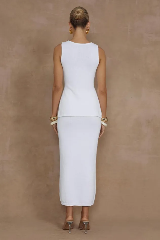 Women Skirts Runaway The Label NADINA MIDI SKIRT White