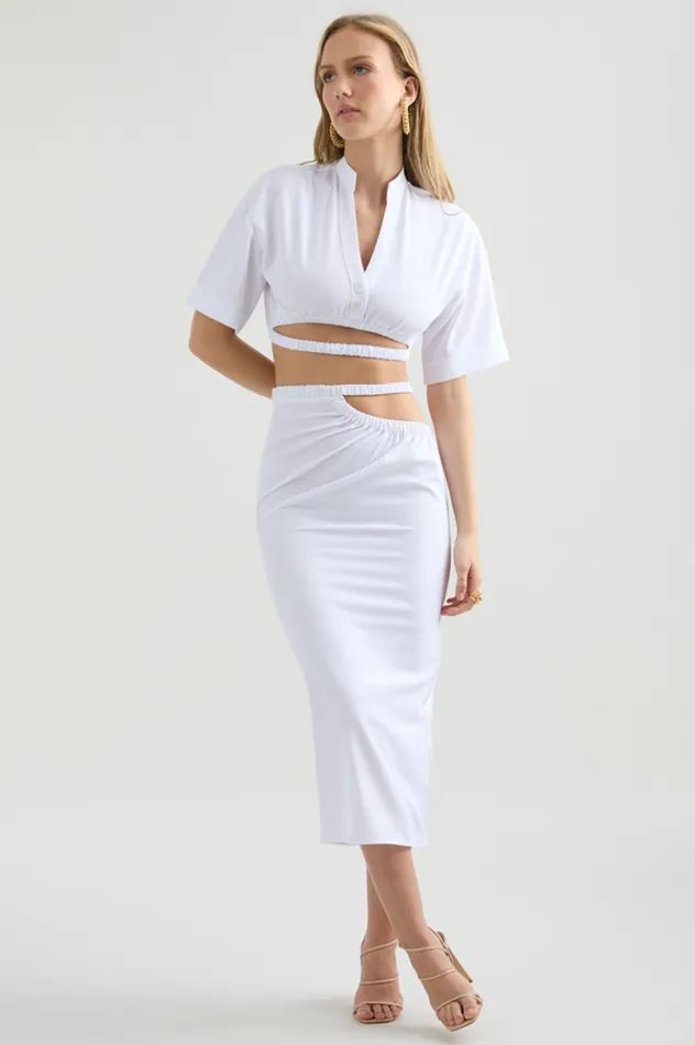 Women Skirts Runaway The Label Palais Midi Skirt White Women Skirts Runaway The Label Palais Midi Skirt White