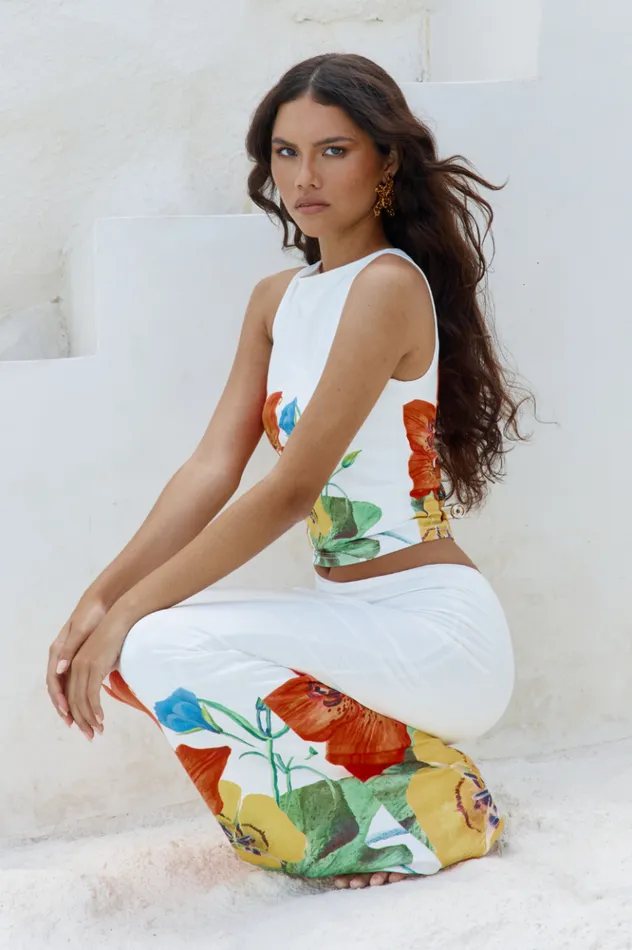 Women Skirts Runaway The Label PRIMROSE MAXI SKIRT White Flower