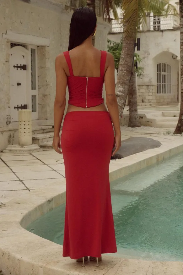 Women Skirts Runaway The Label TERRIE MAXI SKIRT Cherry
