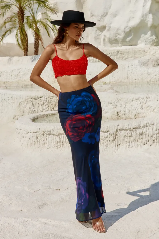 Women Skirts Runaway The Label VACANZA MAXI SKIRT Dark Floral